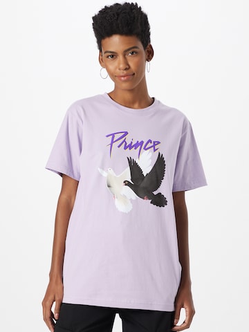 Merchcode - Camiseta talla grande en lila: frente