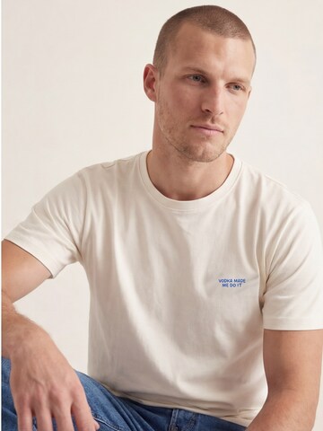 Antargo Shirt 'Embroidery T-Shirt' in Beige