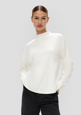 Sweat-shirt s.Oliver en beige : devant