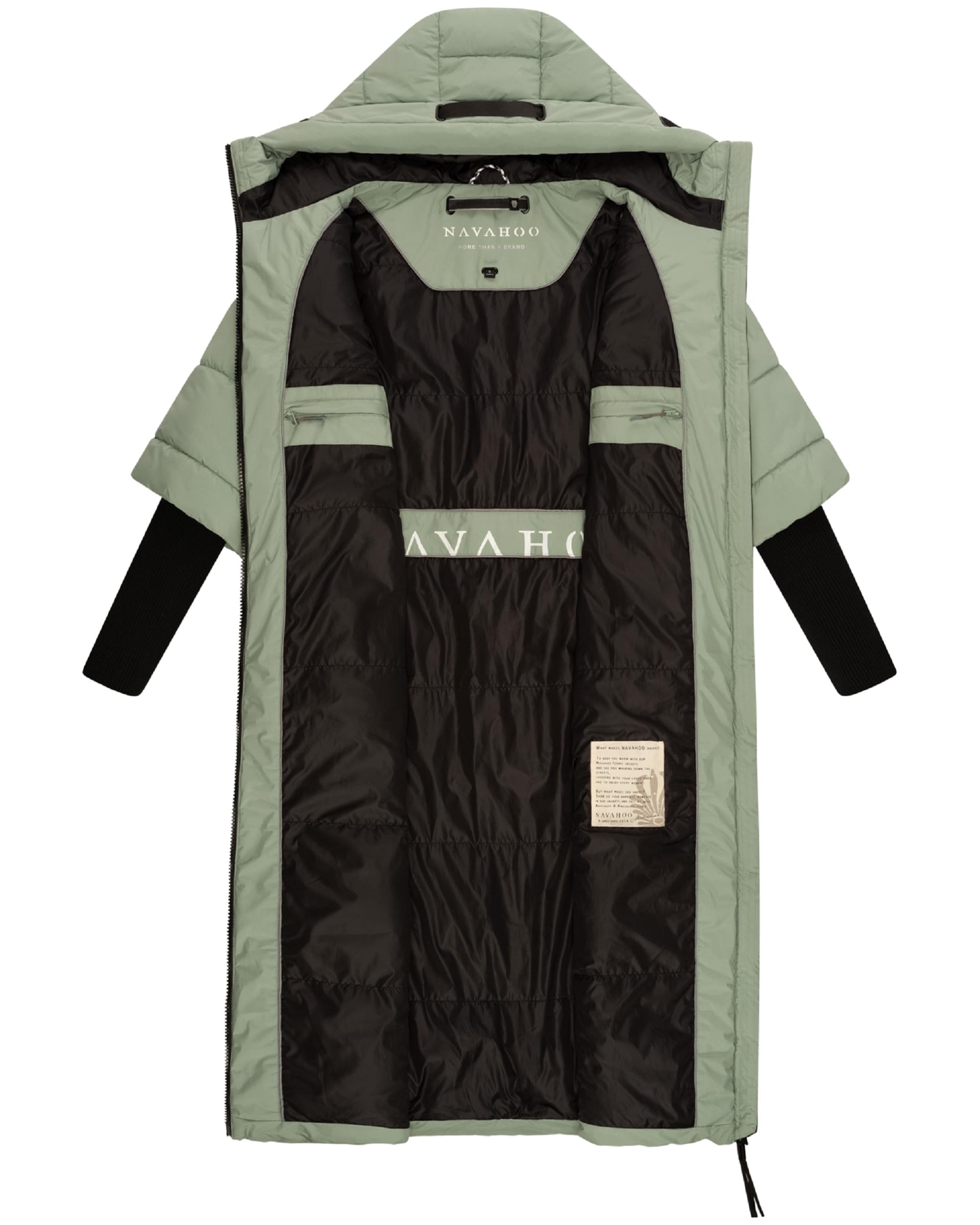 NAVAHOO Wintermantel 'Ciao Miau XIV' in Grün