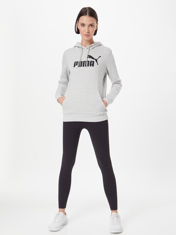 PUMA Športová mikina 'ESSENTIAL Logo Hoodie' - Sivá