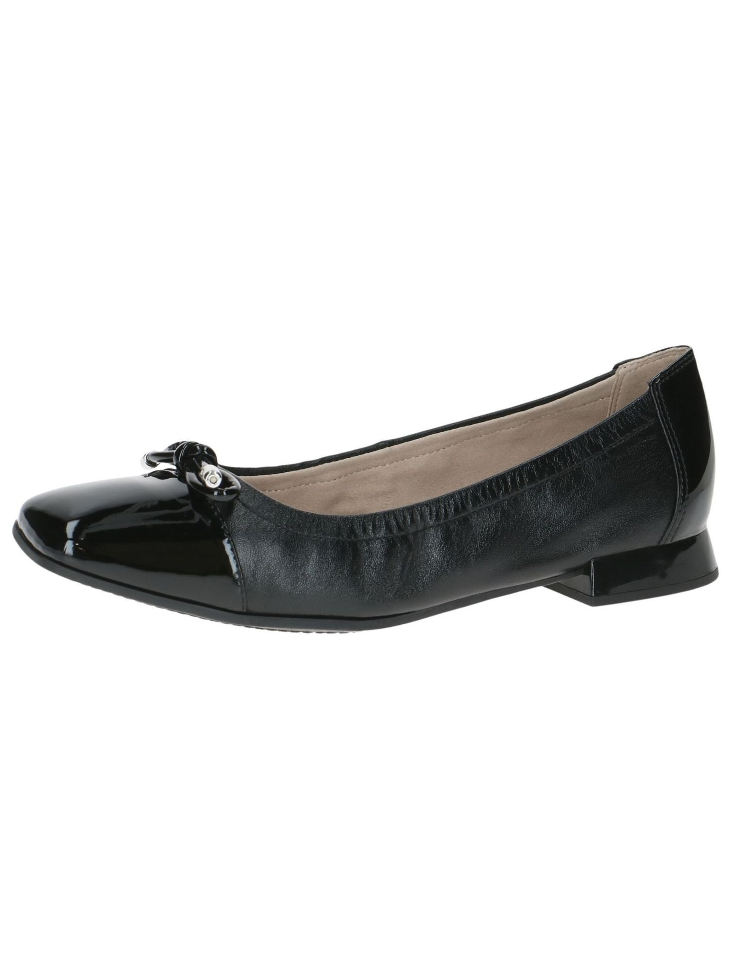 CAPRICE Ballet Flats in Black: front