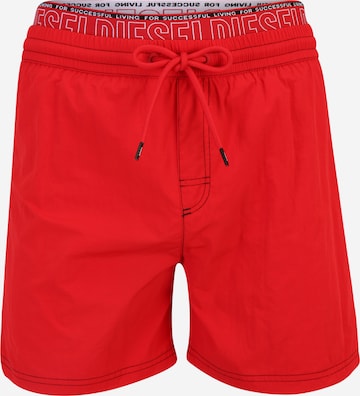 Shorts de bain DIESEL en rouge : devant