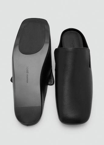 MANGO Schuh satino in Schwarz