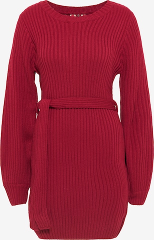 myMo ROCKS Knitted dress in Red: front