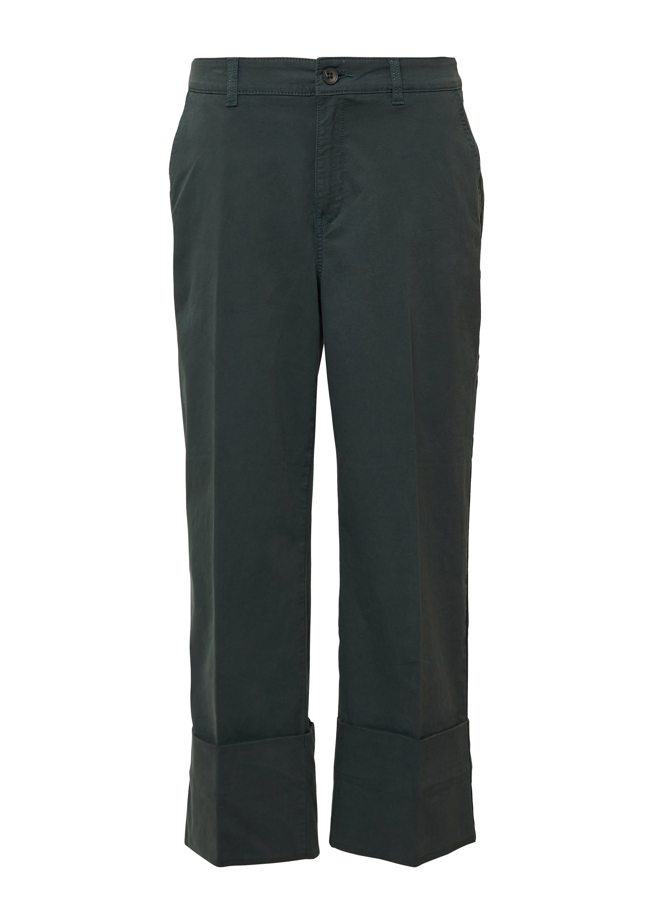 Regular Pantalon à plis s.Oliver en vert : devant