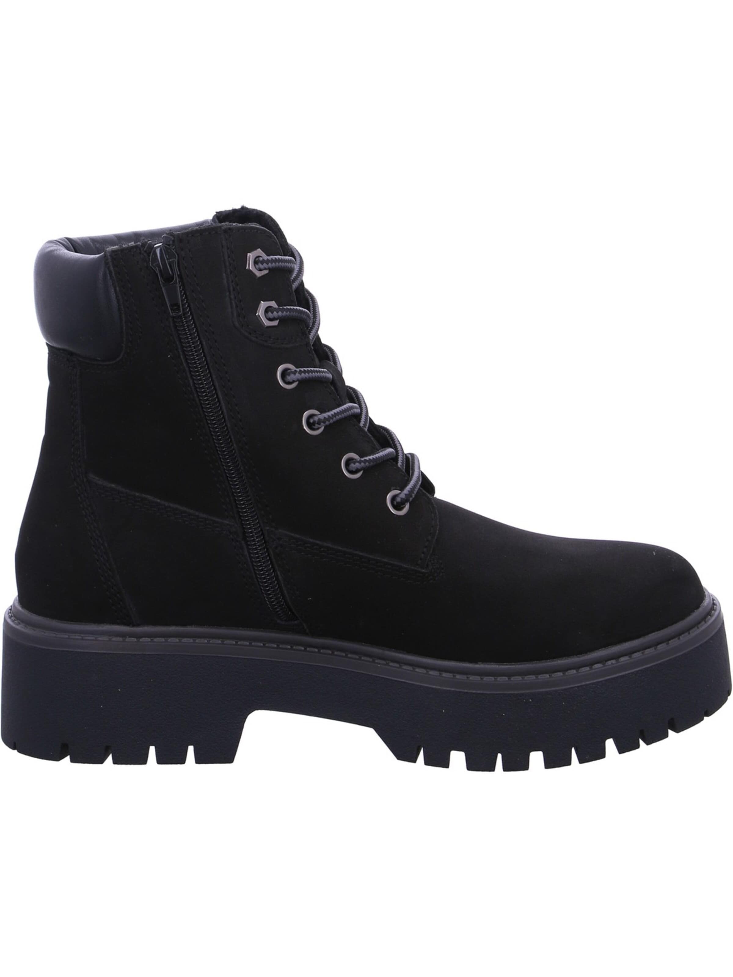 BULLBOXER Lace-Up Boots in Black