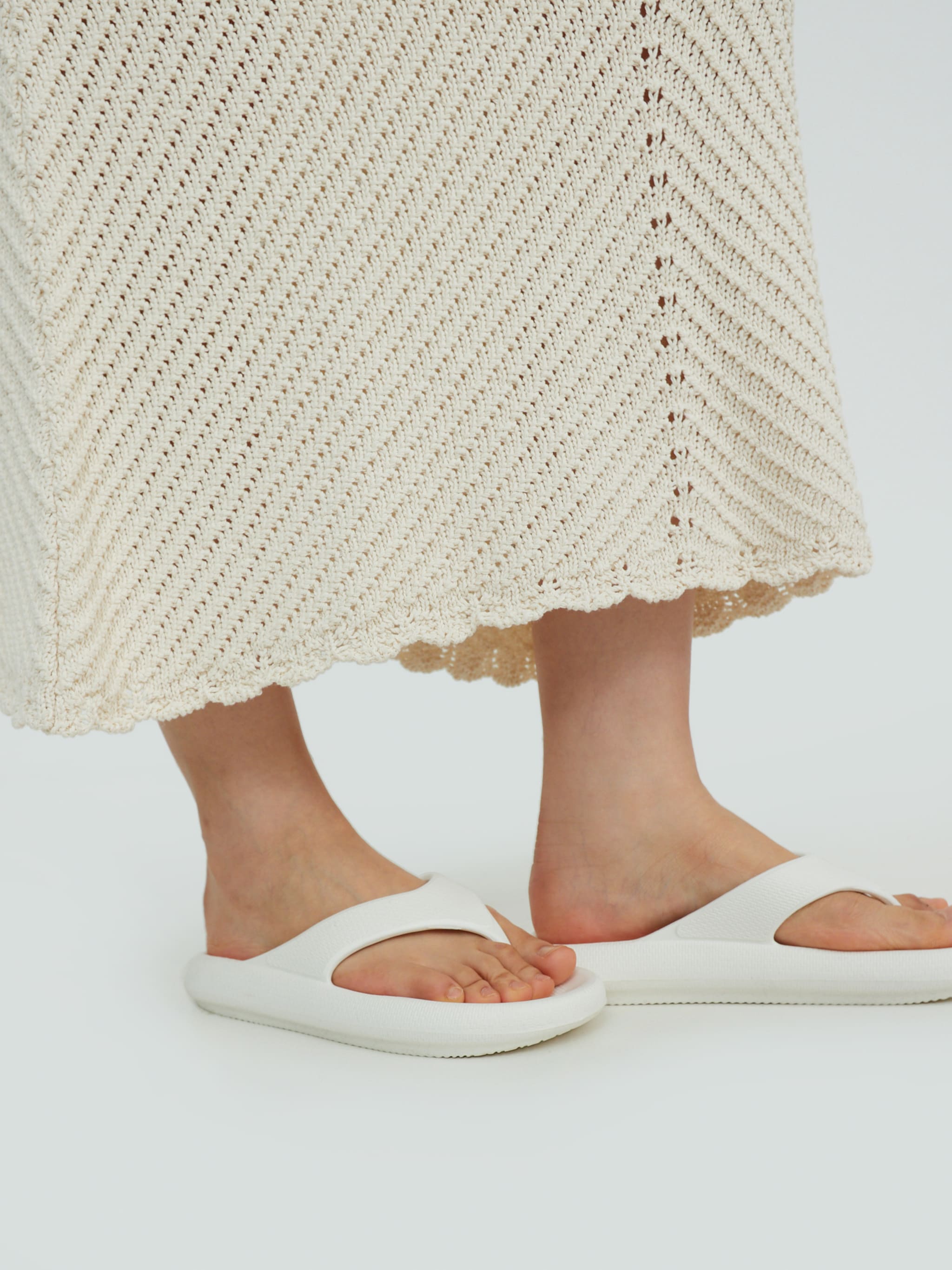 EDITED Producten Gebreide jurk 'Leila' Lichtbeige