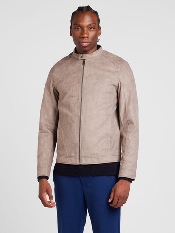 JACK & JONES Between-season jacket 'JJEDylan' in Beige: front