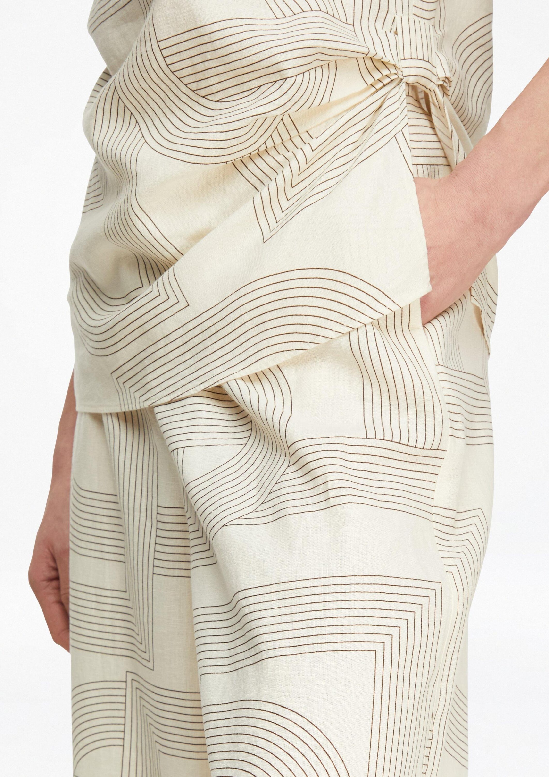 COMMA Wide Leg Hose in Beige