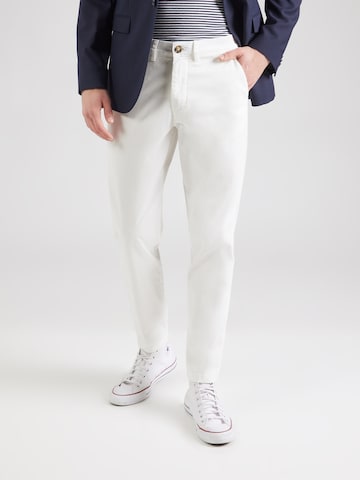 SELECTED HOMMESlimfit Chino hlače 'SLHNEW MILES' - bijela boja: prednji dio