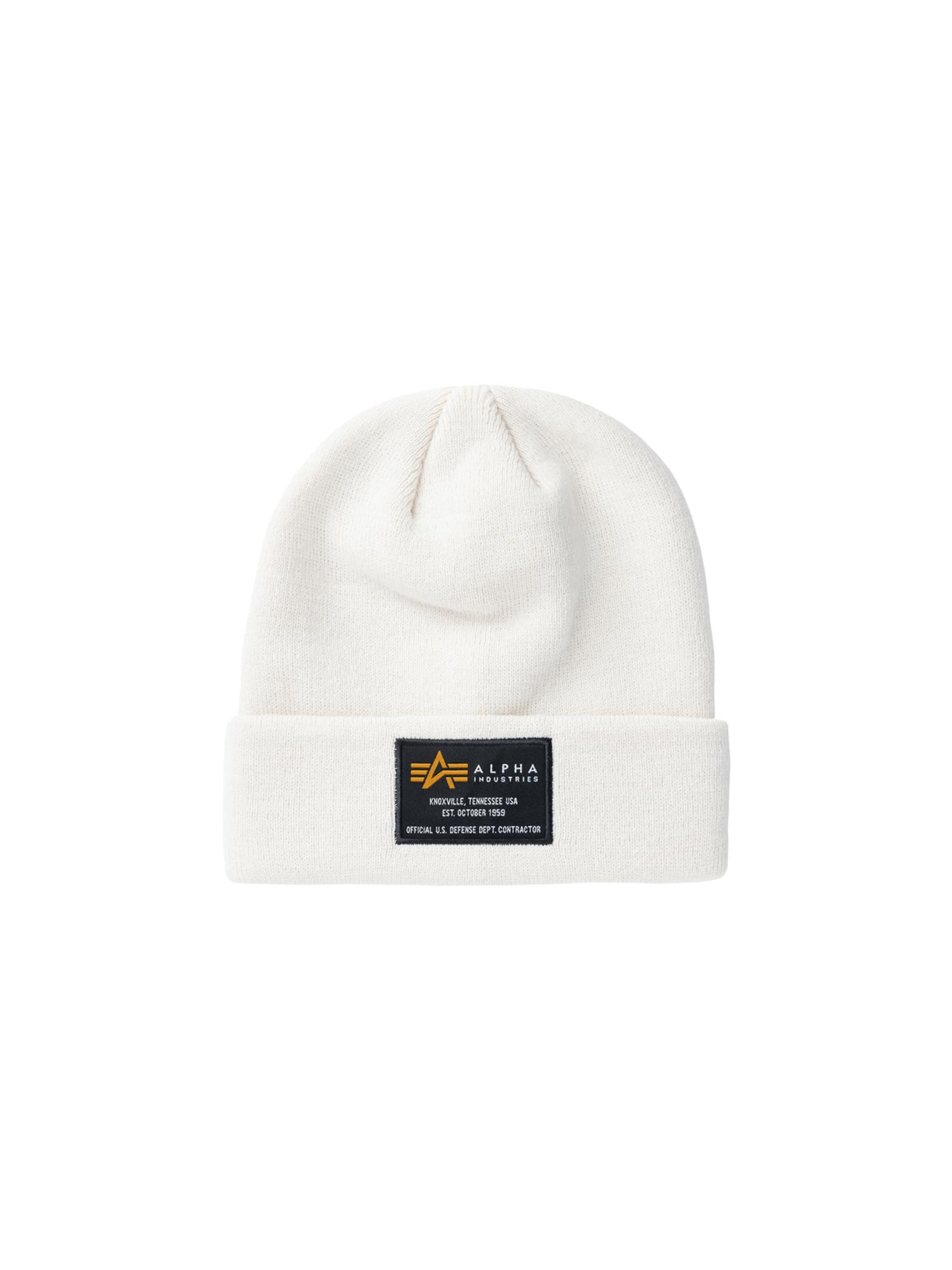 ALPHA INDUSTRIES Beanie 'Crew' in White: front