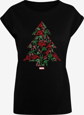 ABSOLUTE CULT Shirt 'Marvel - Avengers Tree' in Black: front