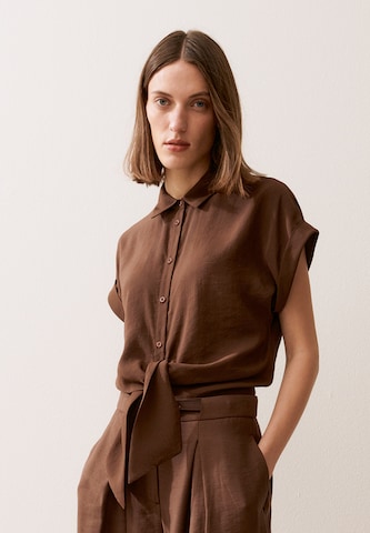 MORE & MORE Blouse in Bruin: voorkant
