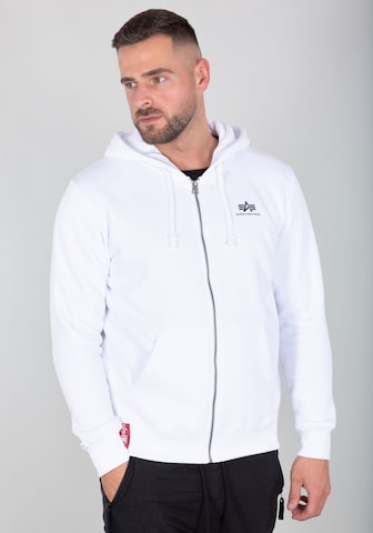 ALPHA INDUSTRIES Sweat jacket in White
