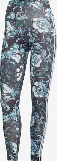 Leggings 'Allover Print Flower' ADIDAS ORIGINALS di colore blu / nero / bianco, Visualizzazione prodotti