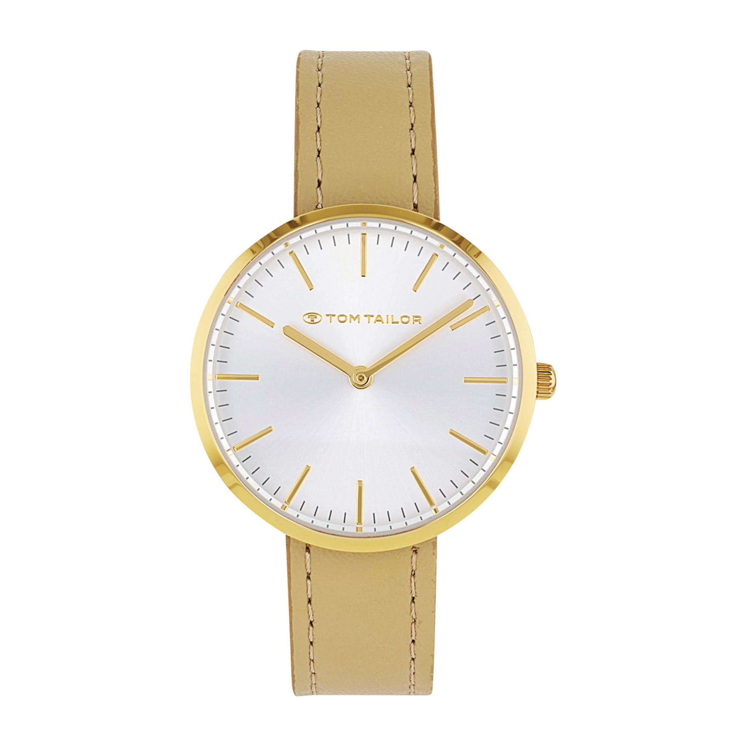 TOM TAILOR Uhr in Beige: Vorderseite