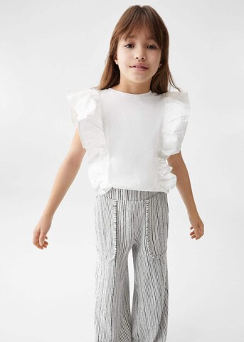 MANGO KIDS Wide leg Broek 'Campbell' in Grijs