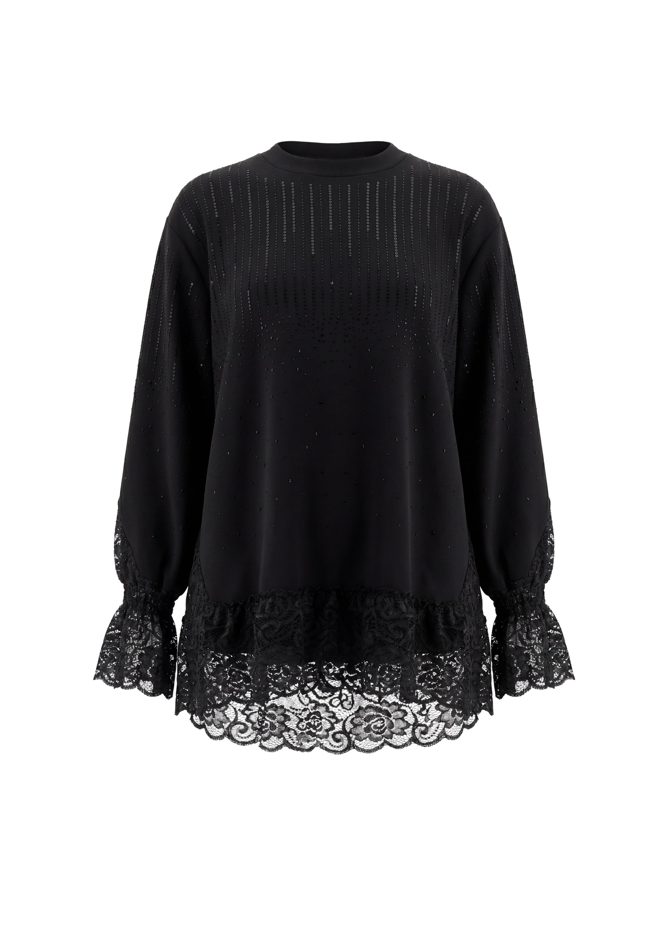 Sweat-shirt usha BLACK LABEL en noir : devant