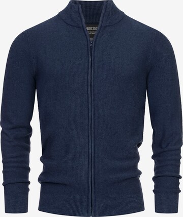 INDICODE Knit Cardigan in Blue: front