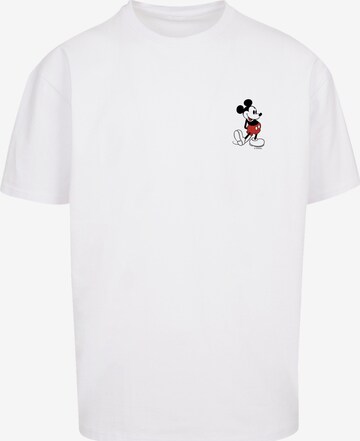 T-Shirt 'Disney Mickey Mouse Kickin Retro Pocket' F4NT4STIC en blanc : devant