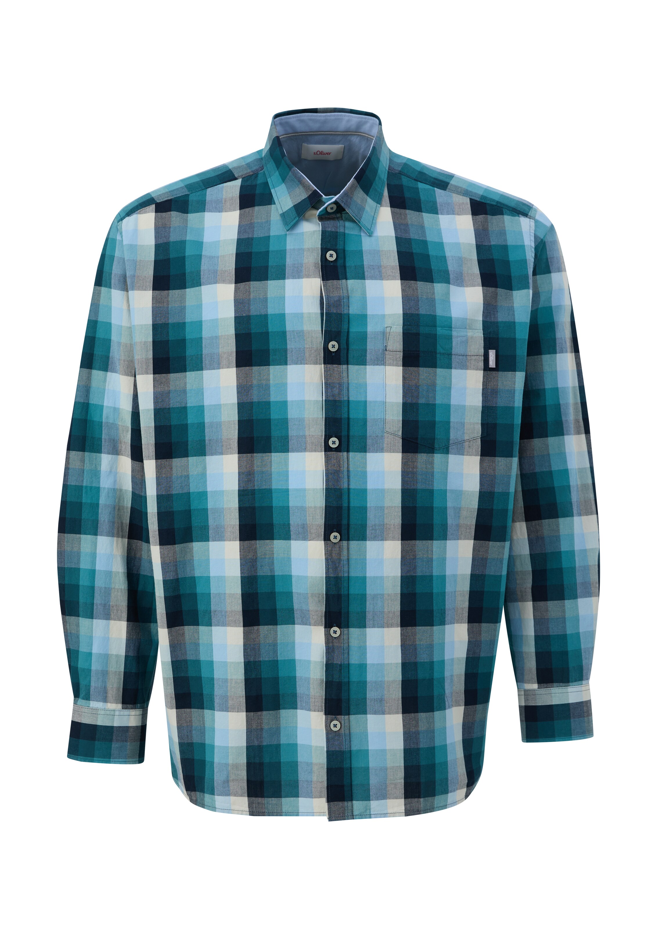 s.Oliver Red Label Big & Tall Overhemd in Blauw: voorkant