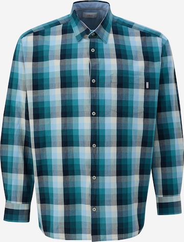s.Oliver Red Label Big & Tall Regular fit Overhemd in Blauw: voorkant