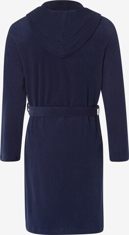 Hanro Long Bathrobe 'Night & Day' in Blue