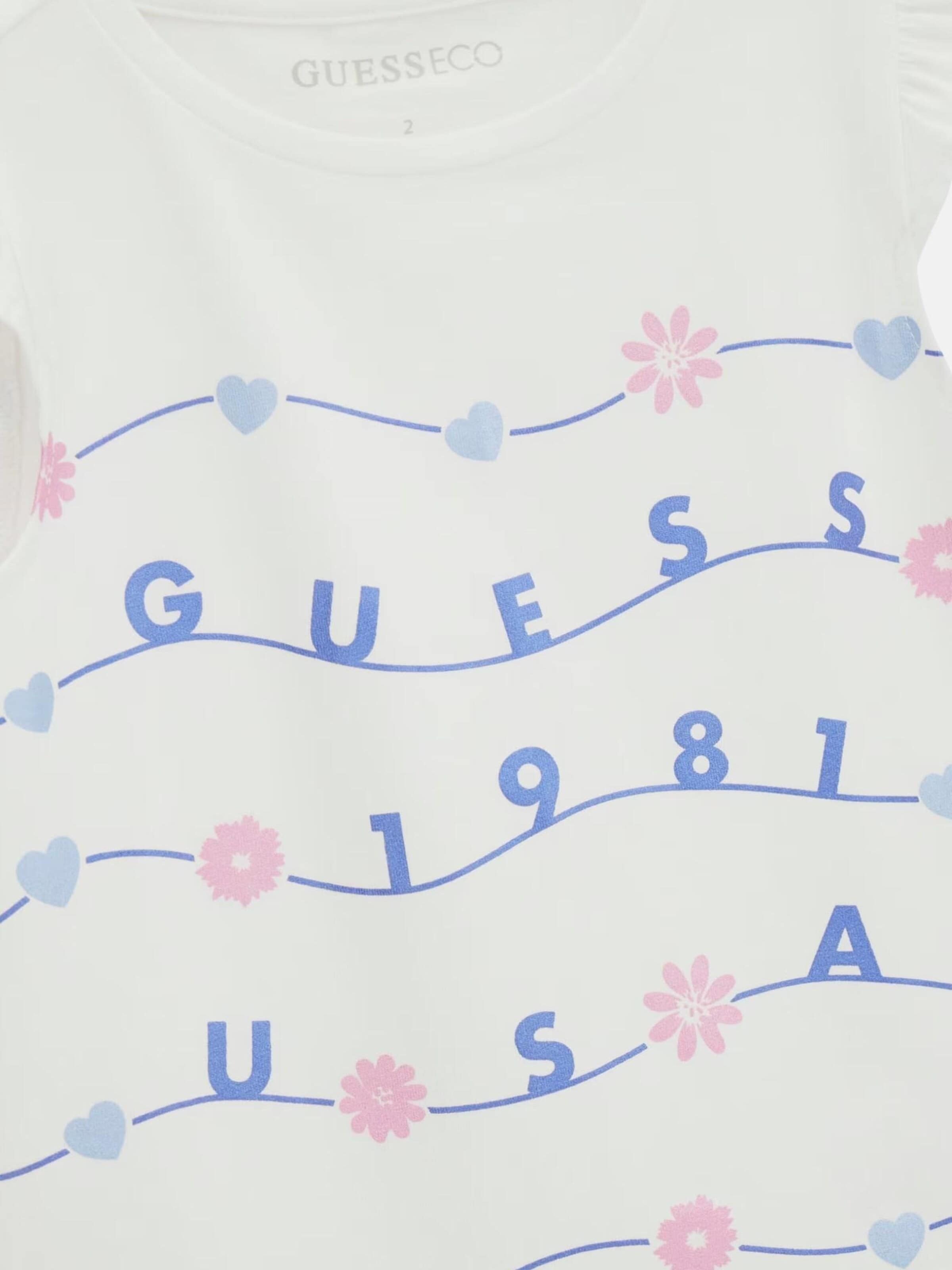 GUESS KIDS Koszulka 'SS T-SHIRT' w kolorze biały