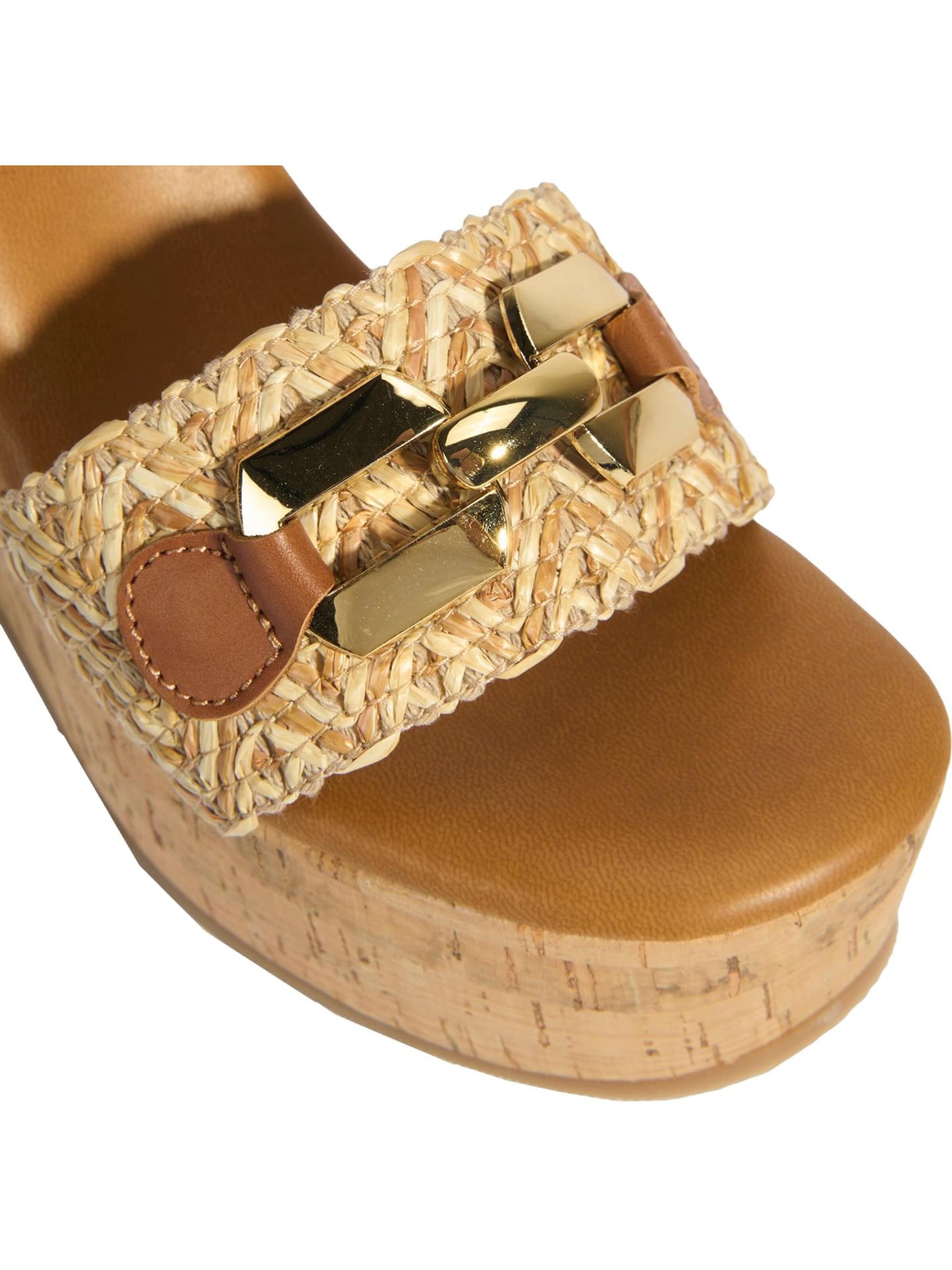 Sandales 'Keilsandalen' Desa en marron
