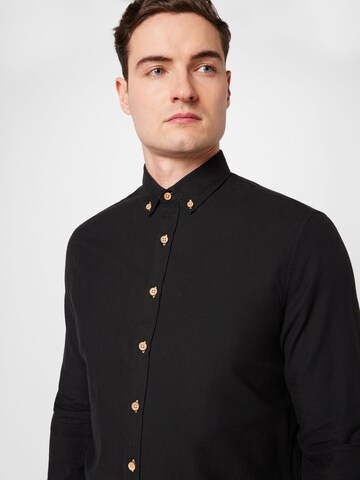 Coupe regular Chemise 'Johan Diego' Kronstadt en noir