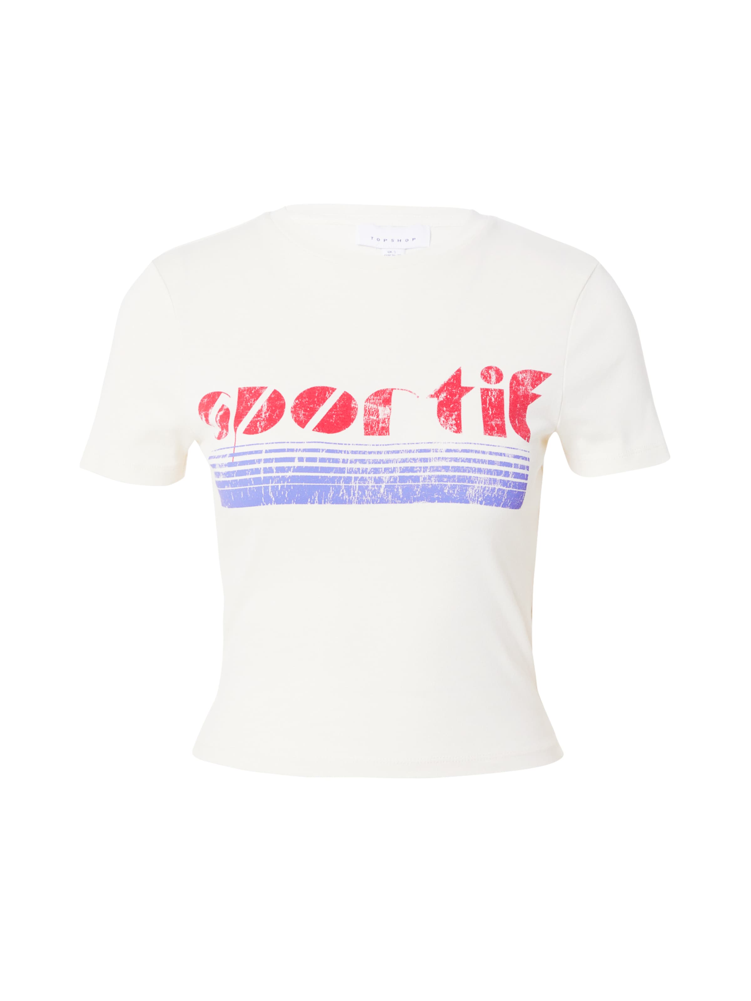 TOPSHOP T-shirt 'Sportif' i beige: framsida