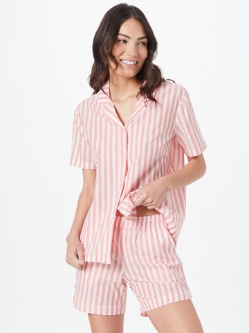 SCHIESSER Short Pajama Set 'Story' in Red: front