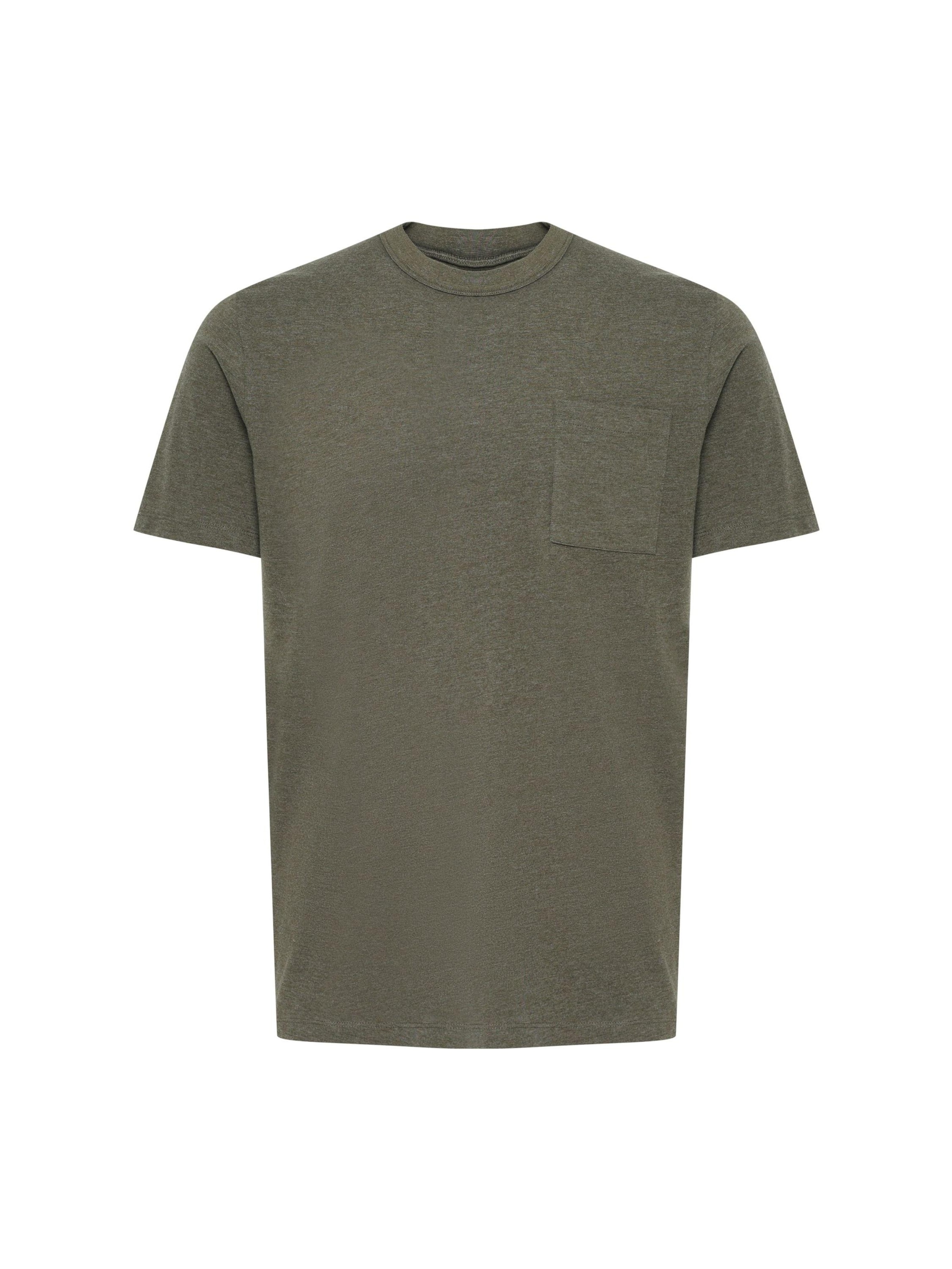 Casual Friday - Camisa ' CFJASPER mélange tee with chest pocket ' em verde: frente