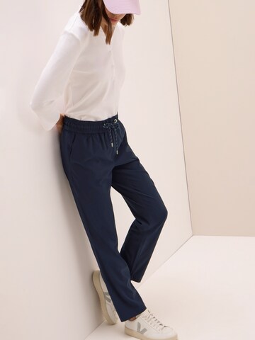 CECIL Slimfit Hose 'Tracey' in Blau