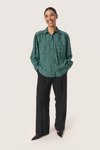 SOAKED IN LUXURY Bluse 'Makena Ebba' i grøn