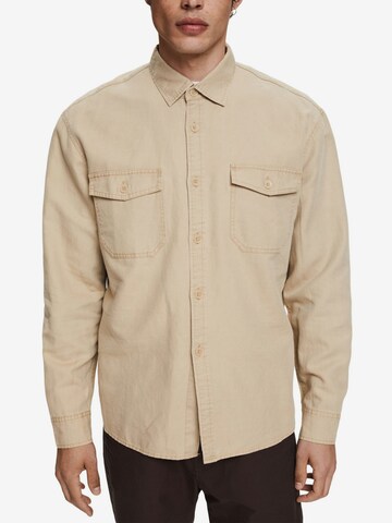 ESPRIT Regular Fit Hemd in Beige