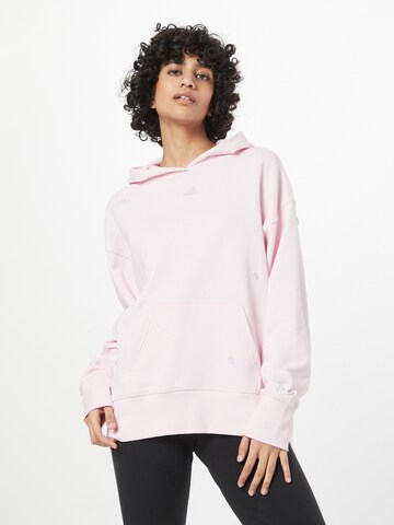 ADIDAS SPORTSWEAR Athletic Sweatshirt 'Relaxed With Healing Crystals-Inspired Graphics' in Pink: front