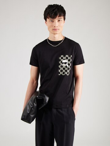 Karl Lagerfeld - Camiseta en negro: frente