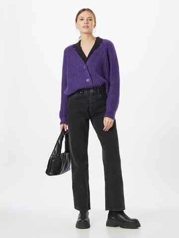 Koton Knit Cardigan in Purple