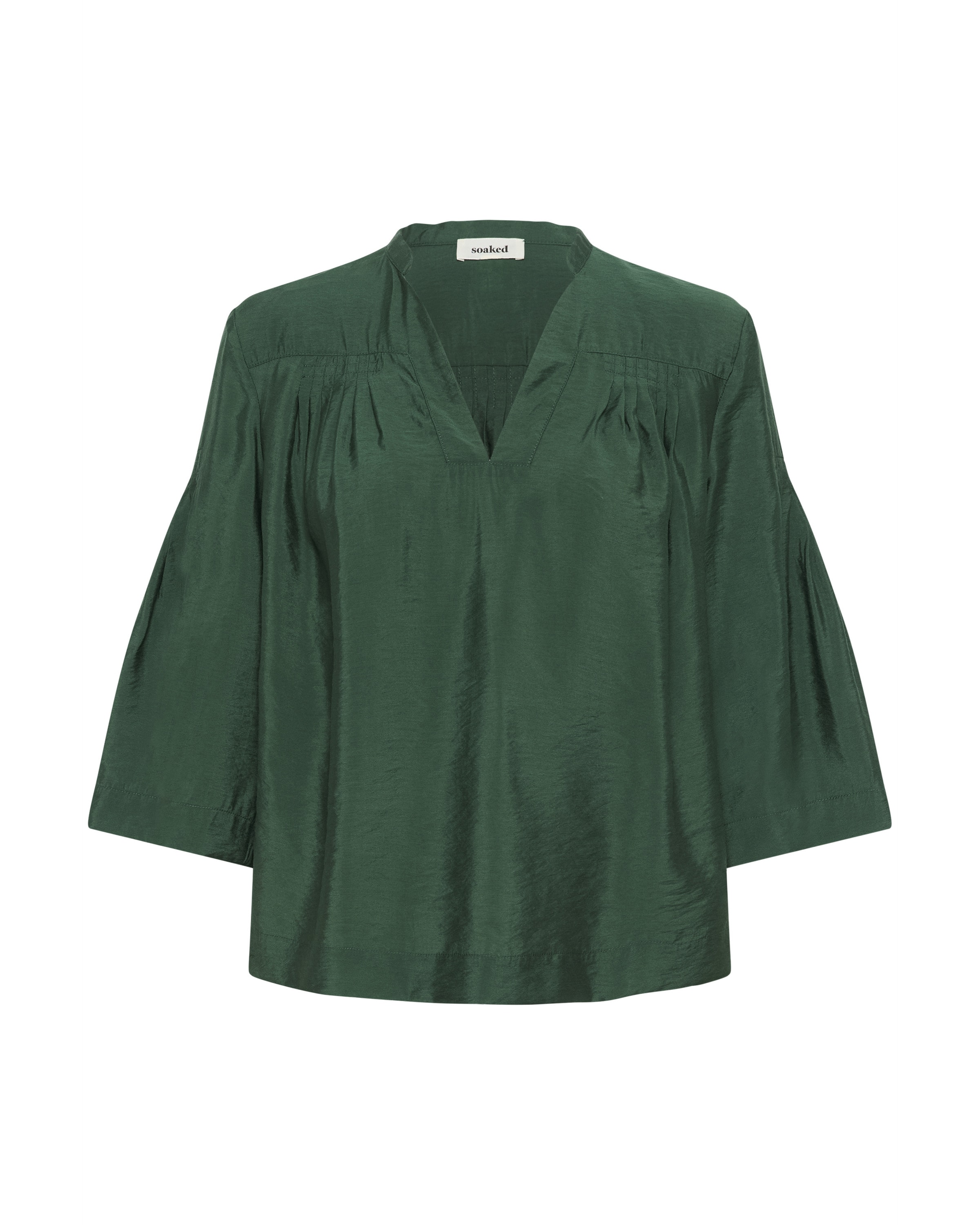 SOAKED IN LUXURY Blouse 'SLEneya' in Groen: voorkant