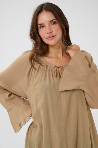 KAFFE CURVE Jurk 'KCflori' in Bruin