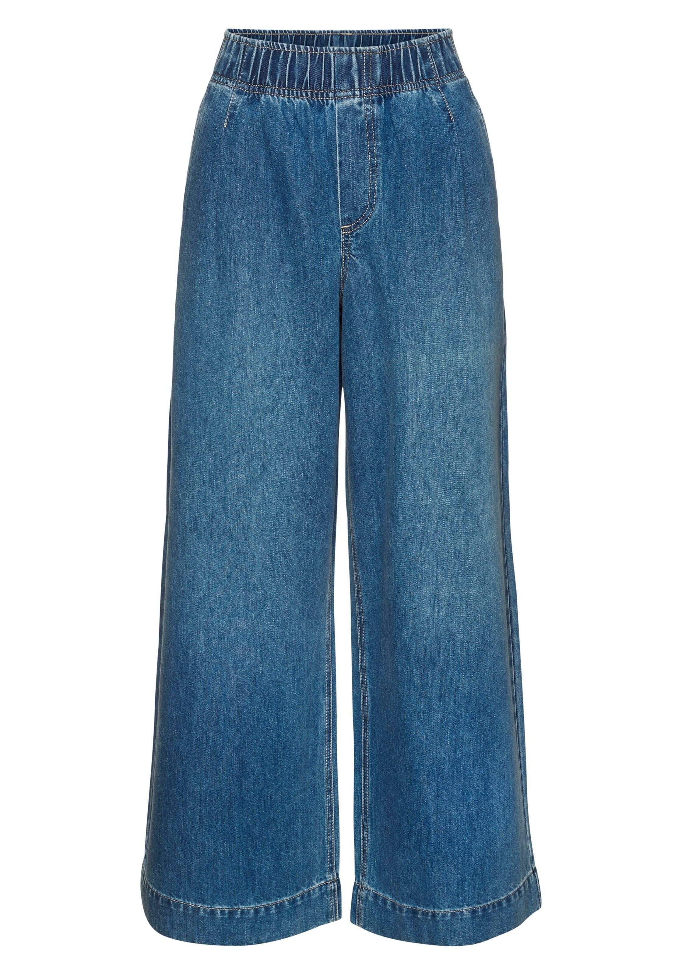 BUFFALO Laiad sääred Voltidega teksapüksid, värv sinine: eest vaates