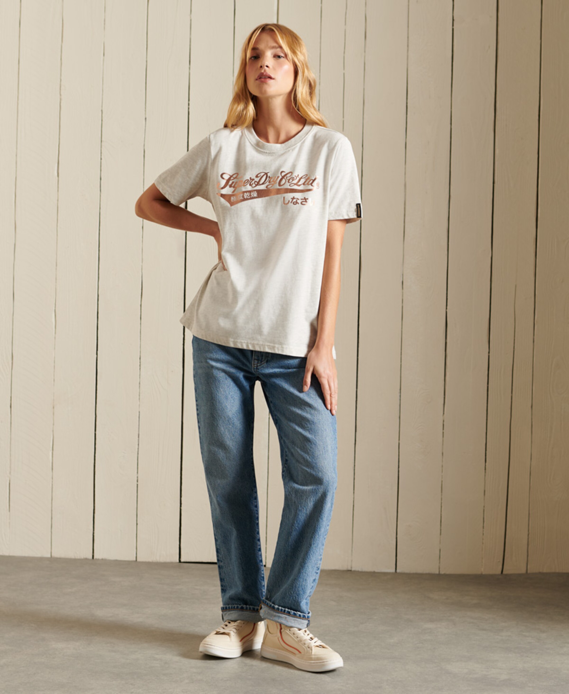 Frauen Shirts & Tops Superdry Shirt in Grau - OY28353 Frauen Shirts & Tops Superdry Shirt in Grau - OY28353