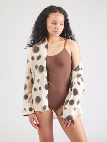 Calvin Klein Underwear Shaping bodysuit in Brown: front