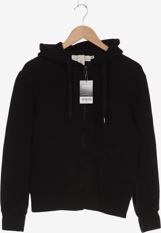 H&M Sweatshirt & Zip-Up Hoodie in S in Black: front