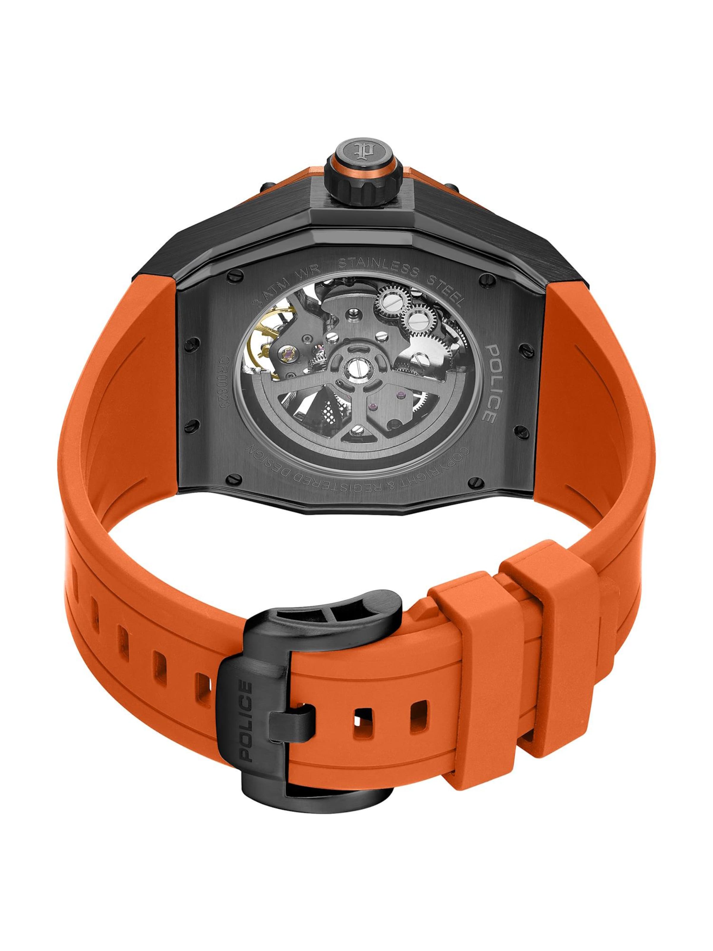 POLICE Analoog horloge 'Dayton' in Oranje