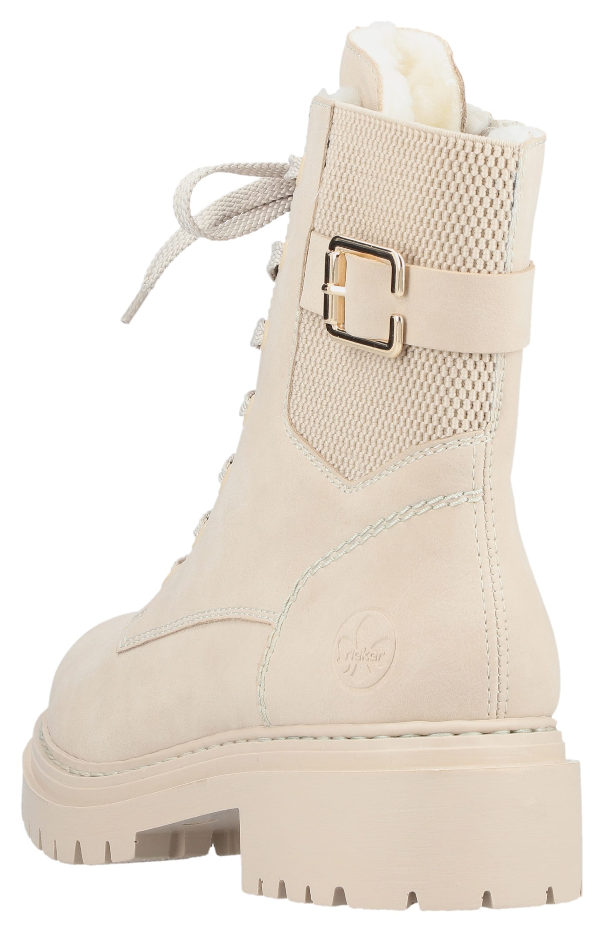 Rieker Šnurovacie členkové čižmy - Béžová