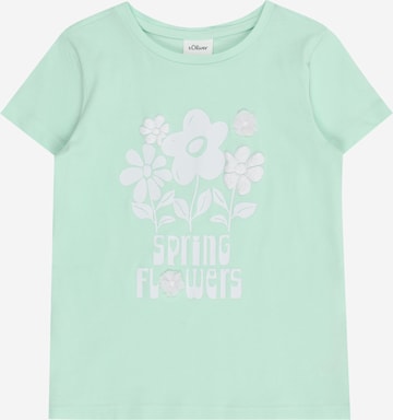 T-Shirt s.Oliver en vert : devant