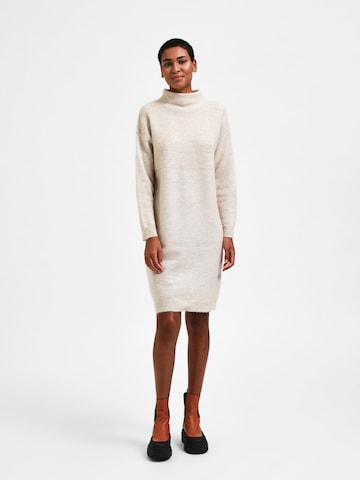 SELECTED FEMME Knitted dress 'Mola' in Beige